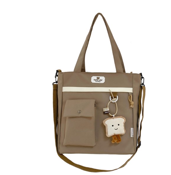 Multi-Pocket Color Block Crossbody Bag in Blue