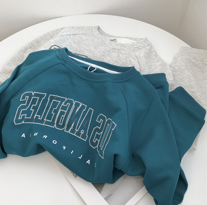Letter Print Crew Neck Pullover Sweatshirt 2