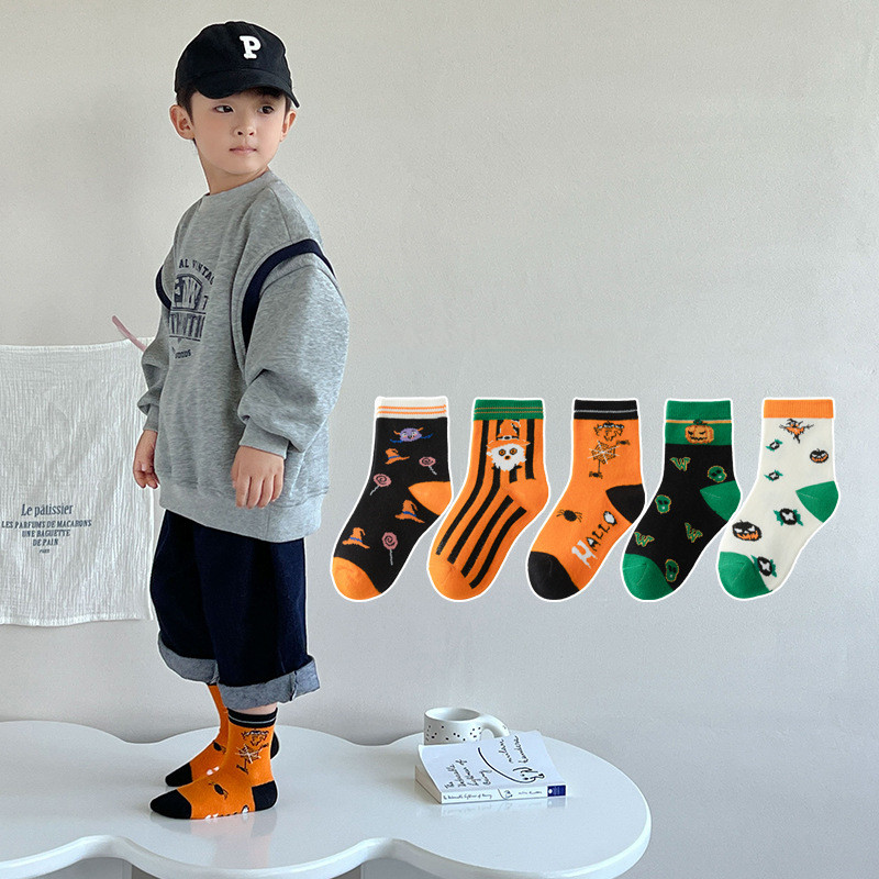 Children's Fashion Simple Halloween Tube Socks image
