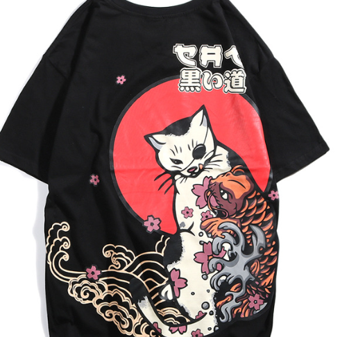 Cat Print T-Shirt