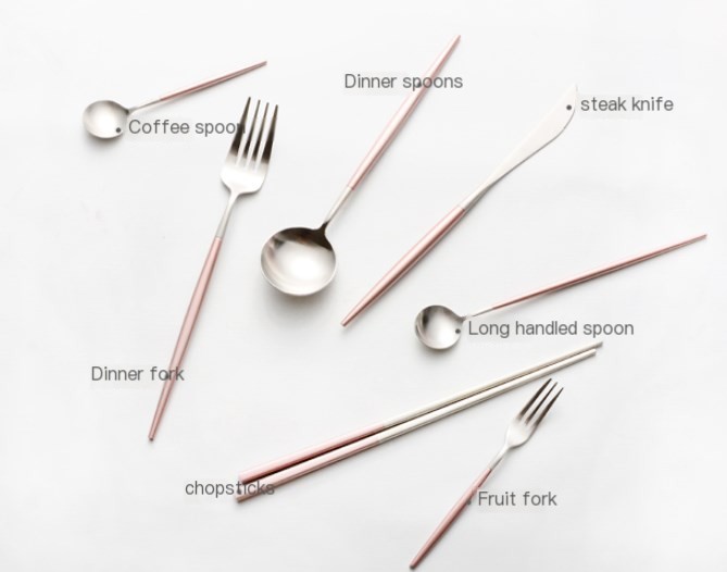 Pink Cutlery Set Image 1