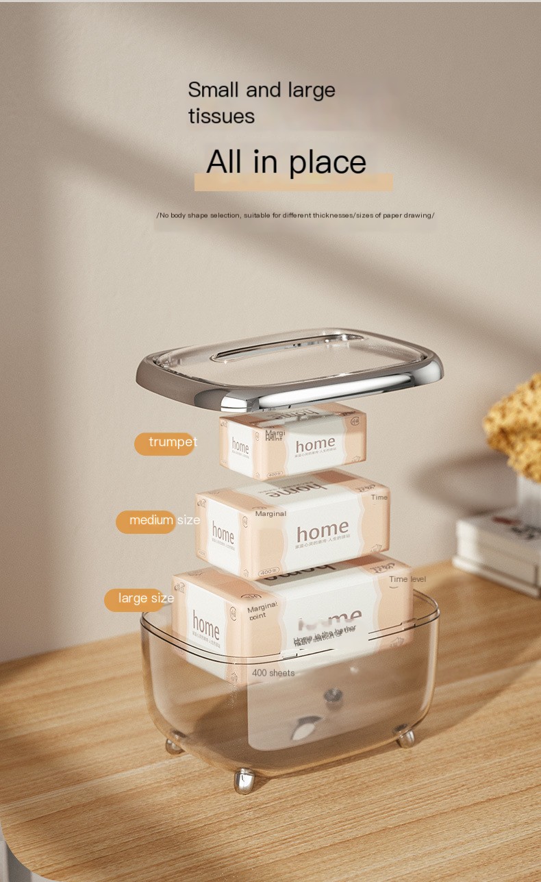 Compact size of Wipe and Tissue Box