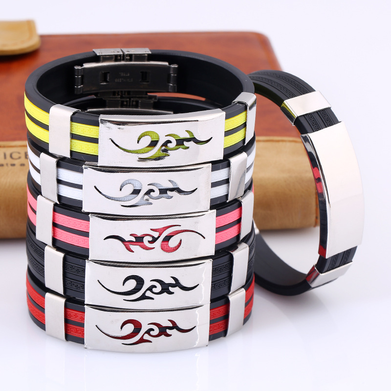 Titanium Steel Silicone Bracelet