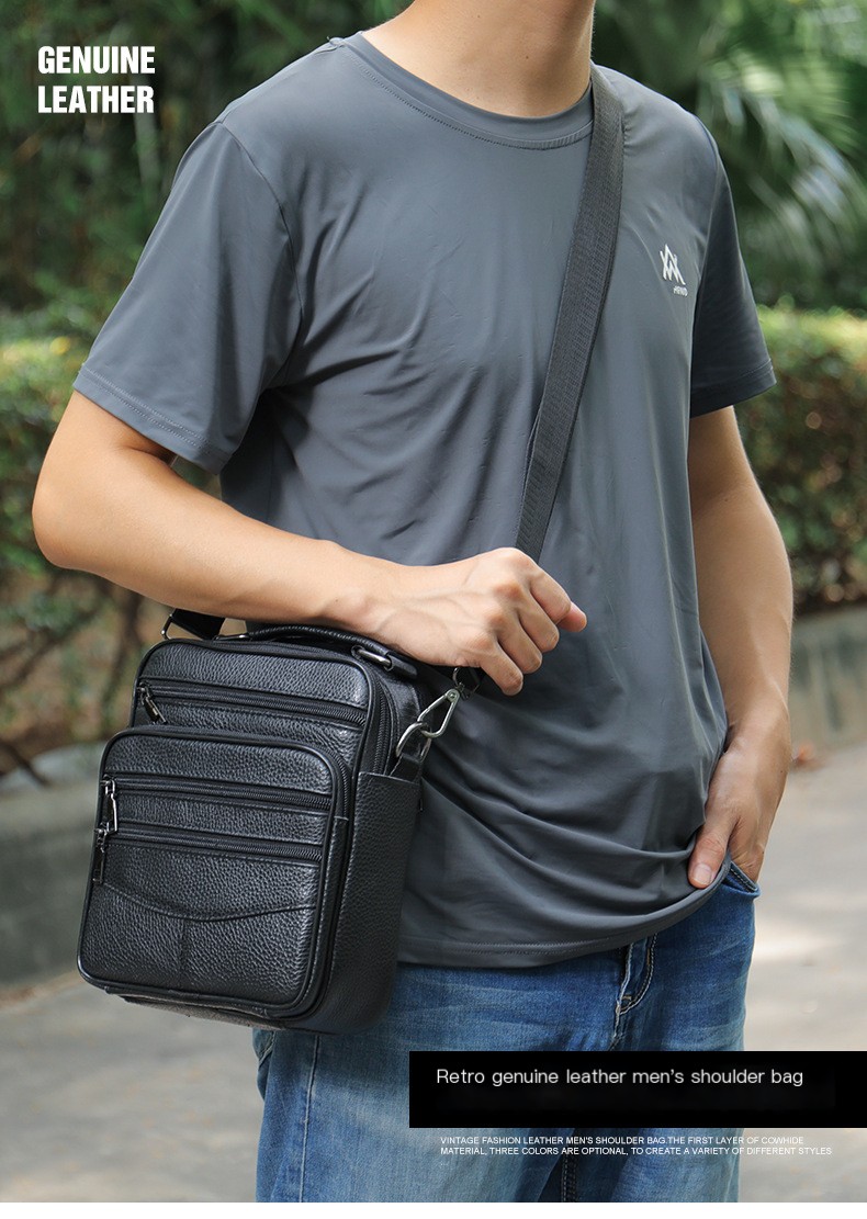 Genuine Leather Bag - Black