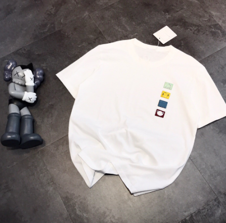 Embroidered Emoji T-Shirt Image 1