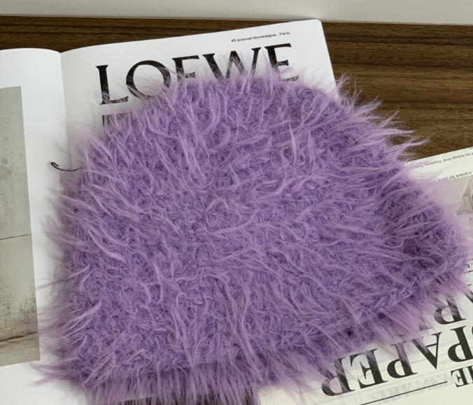 Korean Version Soft Waxy Long Wool Baotou Knitted Hat - Pink