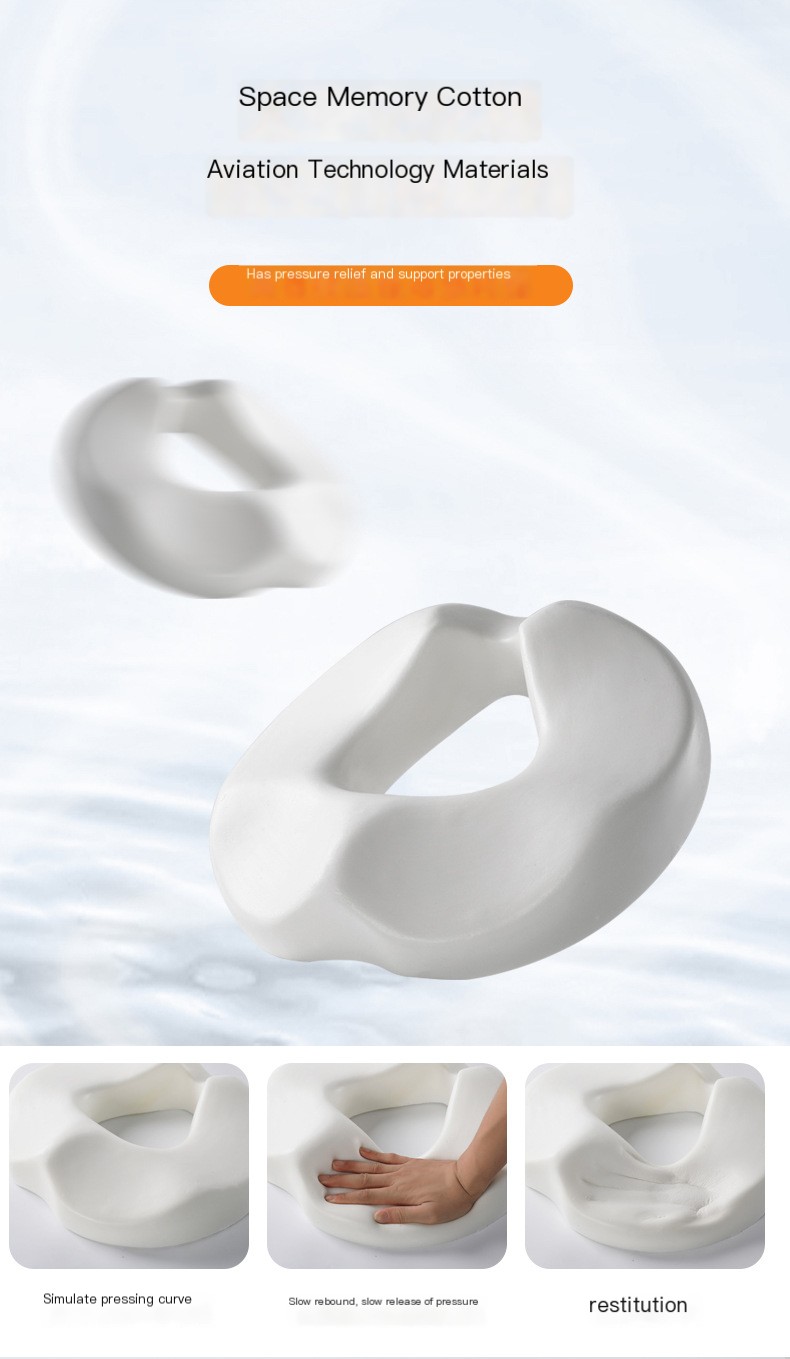 Memory foam hemorrhoid cushion seat cushion for long-term sitting without collapsing hollow breathable chair butt pad beautiful buttocks coccyx coccyx buttocks seat cushion