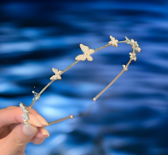 Exquisite Pearl Butterfly Headband