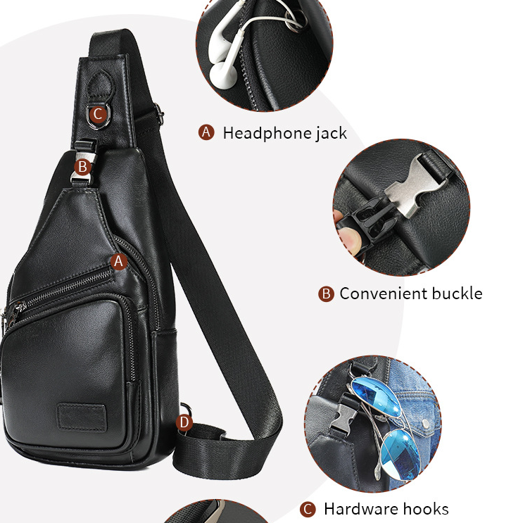 Men's Crossbody Bag - Side View