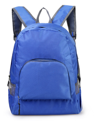 Simple Foldable Backpack Color Blue
