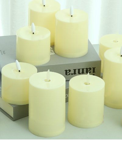 BOUGIE BLANCHE FLAMME DANSANTE Image 4