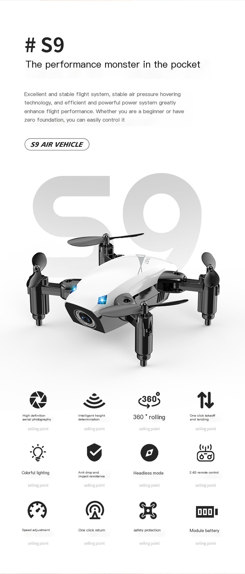 Mini Foldable Quadcopter Drone