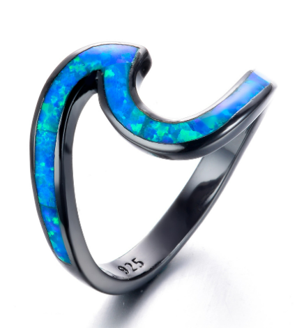 Black Gold Opal Ring Image 6