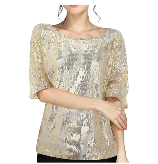 Off Shoulder Sequin Blouse 2