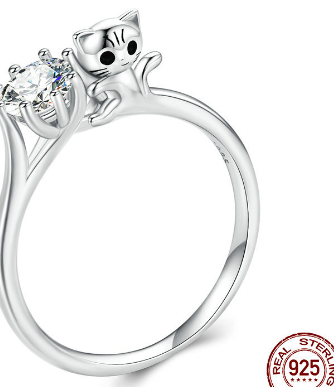 Platinum Plated Oil Drop Cute Animal Ring Bracelet Image 1