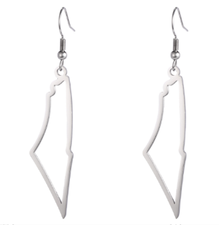 Palestine Outline Earrings - Gold