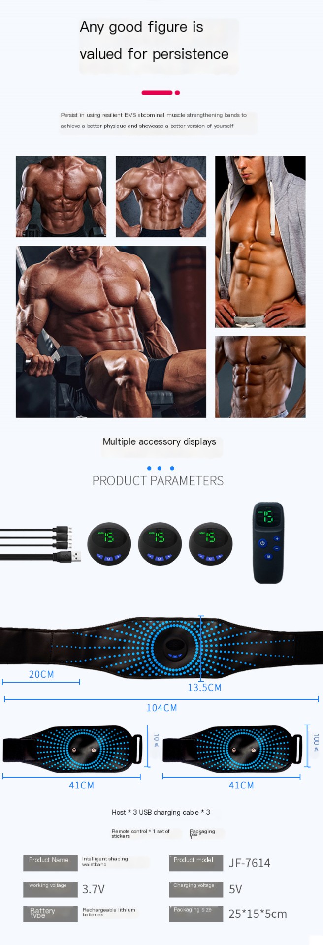 Silicone Abdominal Belt Set