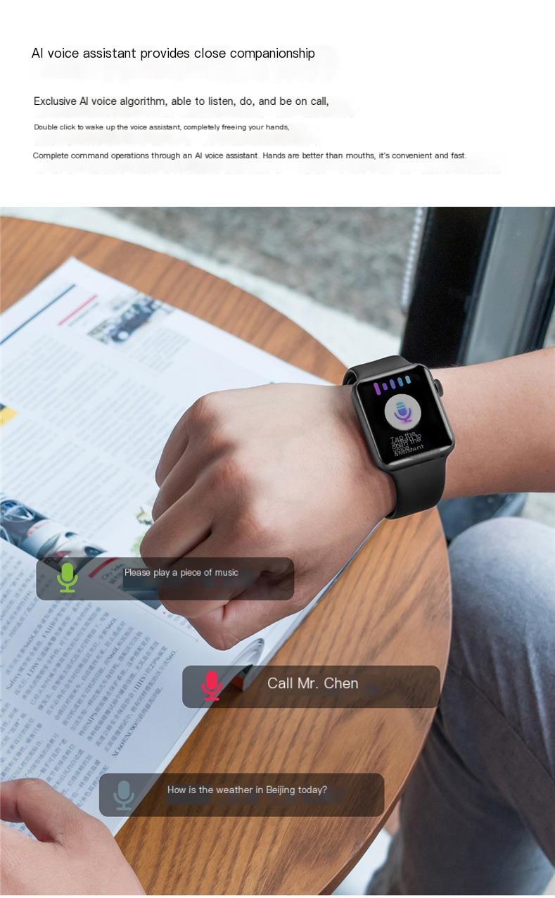 华强北 S7 Smartwatch in Silver Gray