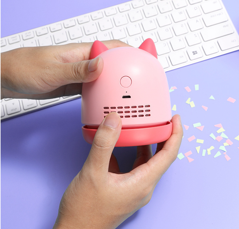 Cat Desktop Vacuum Cleaner in Use
