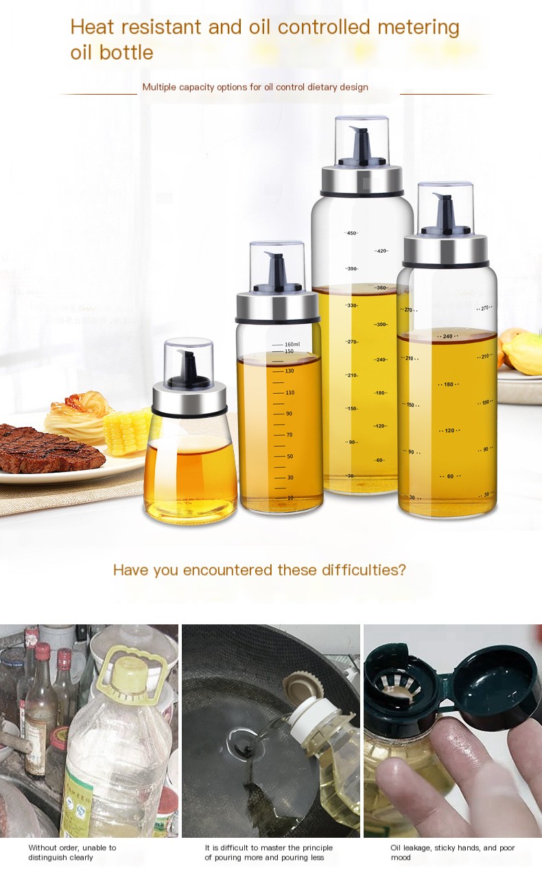 High Borosilicate Glass Oil Bottle