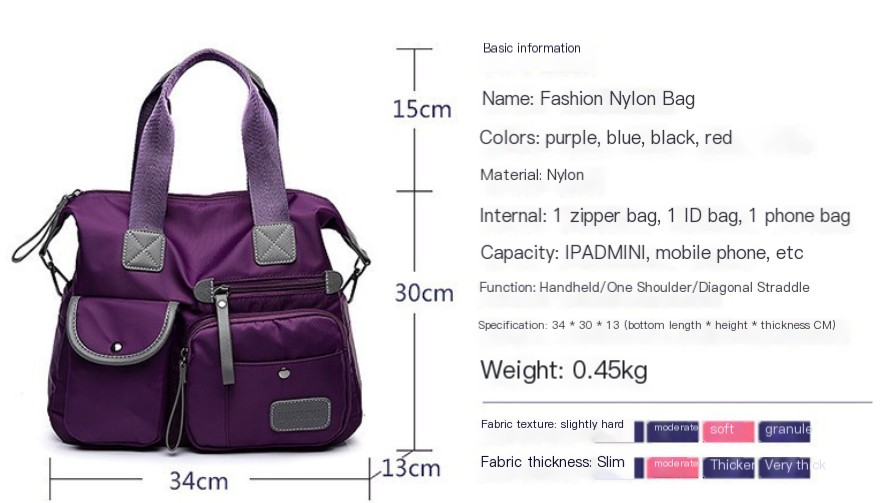 Canvas Shoulder Bag Color Options