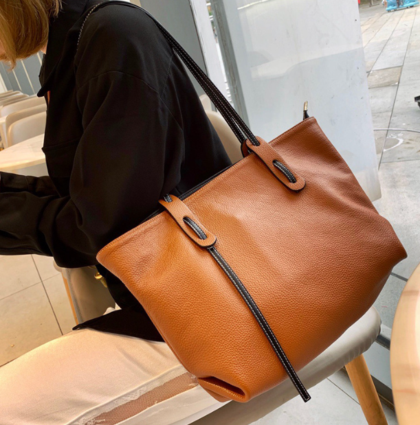 Large-capacity Bag Leather Portable Tote Bag