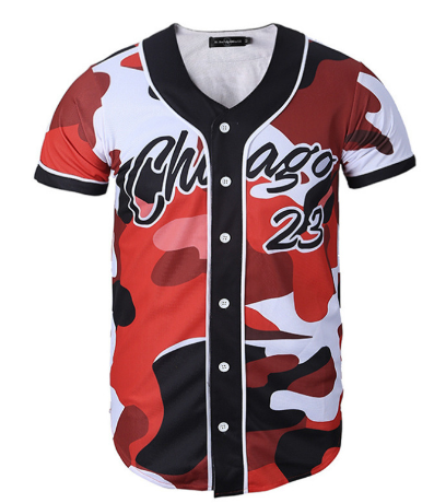 3D Black and White Cat Color Block Short Sleeve 3
