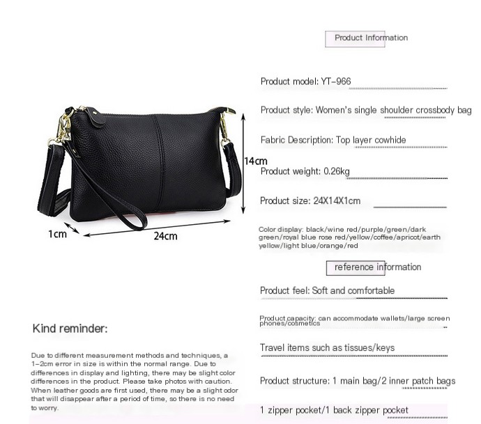 Women Genuine Leather Day Clutch
