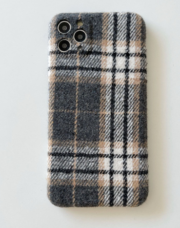 Plush Striped Phone Case