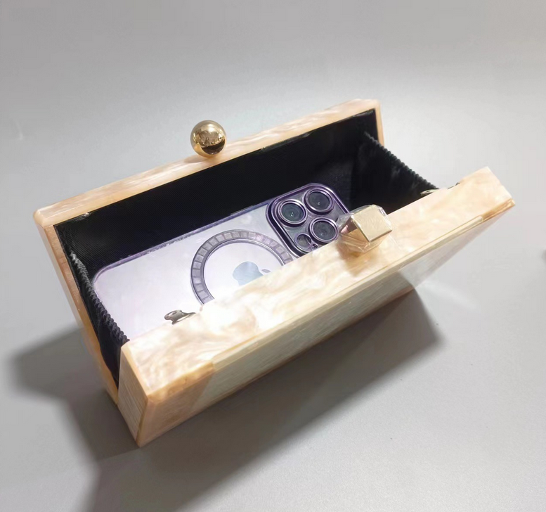 Acrylic Shell Clutch - Side View