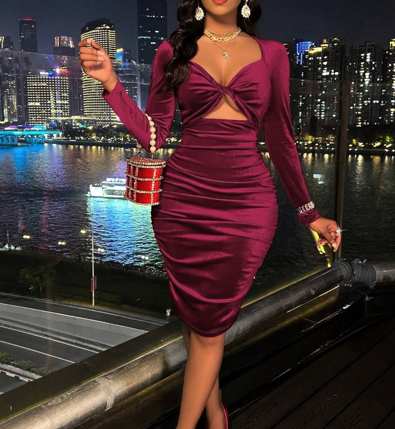 Hollow Out Bodycon Dress Image 2