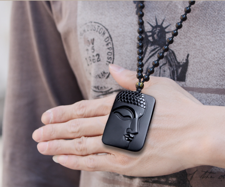 Natural Obsidian Pendant 2