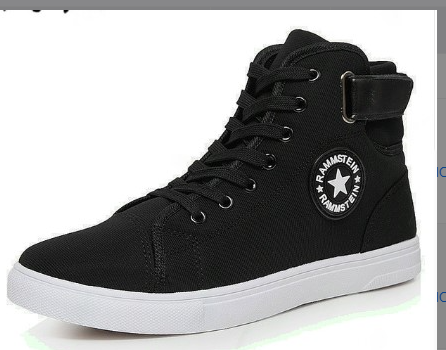 Casual High-Top Lace-Up Canvas Shoes
