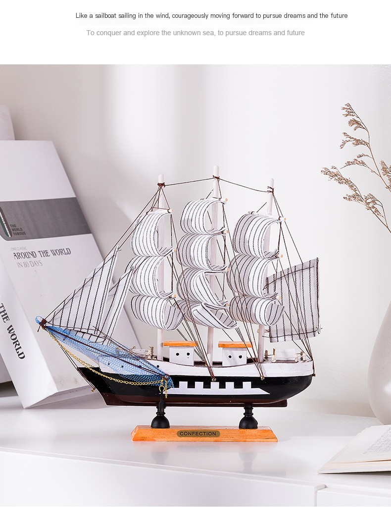 Wooden Sailboat Model 1