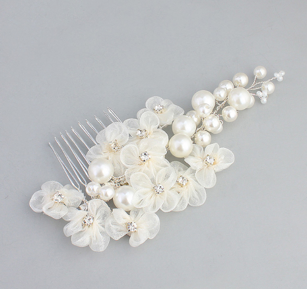 Handmade Floral Hair Comb