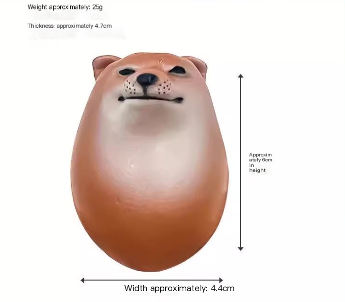 Cheems Dog Egg Keychain Image 2