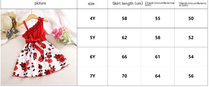 Girls Dress High Fashion Flower Pattern