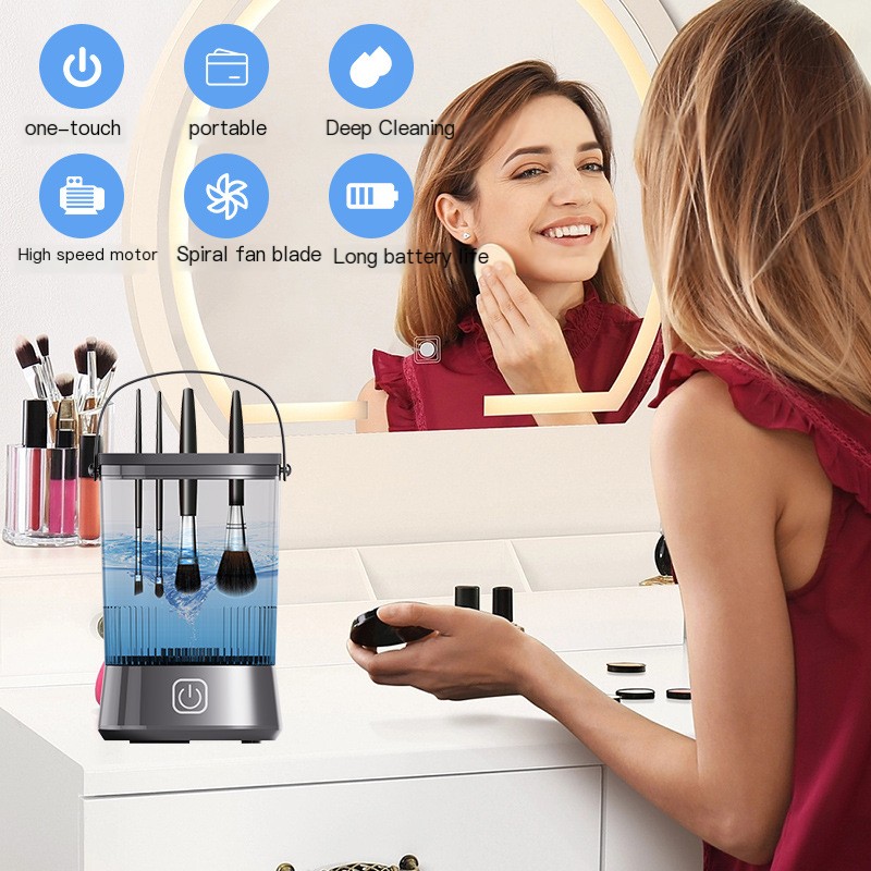 Hot sale electric makeup brush cleaner barrel brush washer powder puff amazon barrel makeup brush cleaner