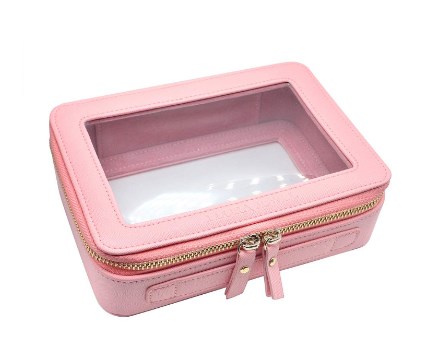 Customized Genuine Leather Travel Cosmetic Bag