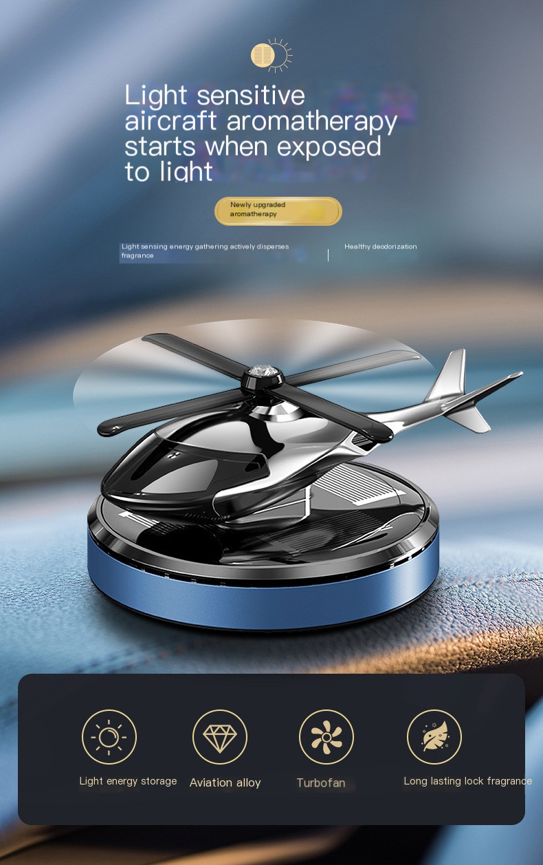 Compact Helicopter Car Perfume Holder