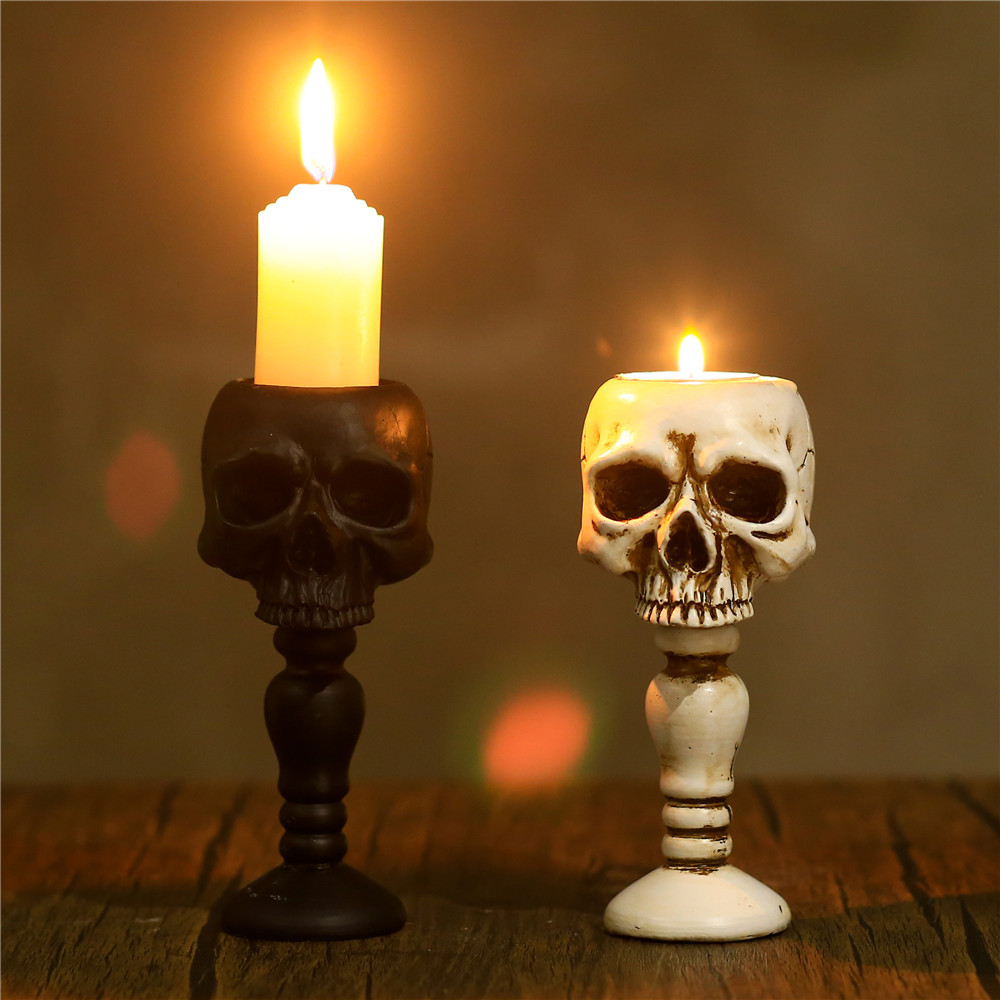 Black Standing Skull Decor