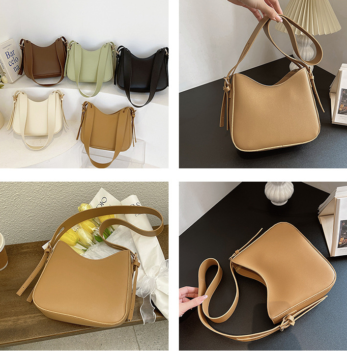 Minimalist Solid Color Shoulder Bag Image 1