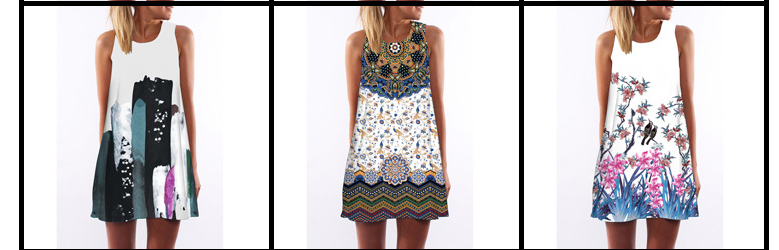 Digital Print Off-Shoulder Dress 3