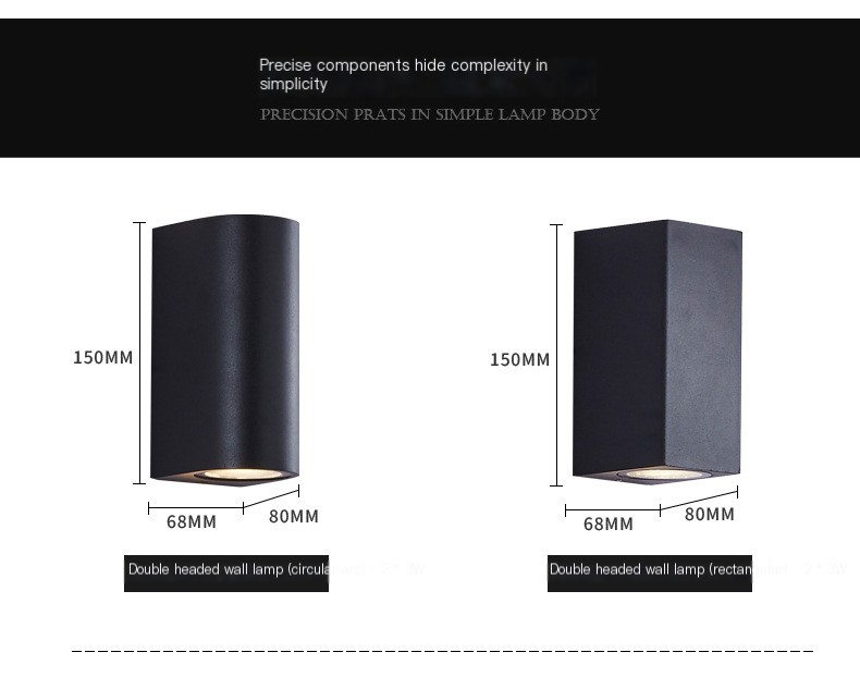 Outdoor Double-Headed Wall Lamp 1