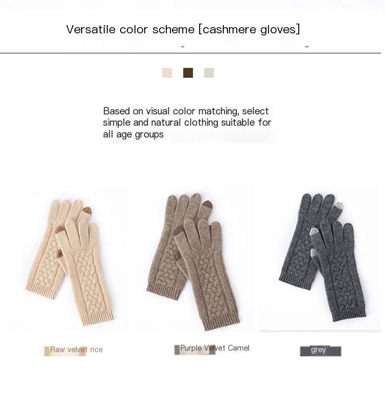 Cashmere Knitted Gloves in Use