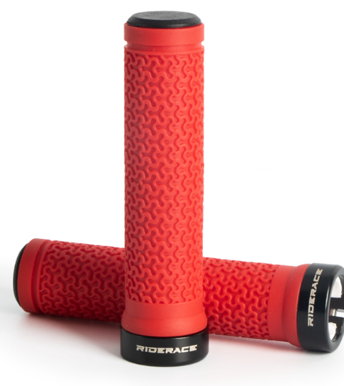 RIDERACE Anti-slip Rubber MTB Bike Handlebar Grips Single Side Lock Cover Cycling Accessories image