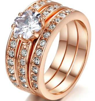 Tricolor Zirconia Ring - Image 1