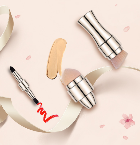 4-in-1 Makeup Brush Rose Gold