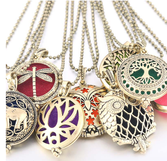 Essential Oil Owl Pendant Necklace 2