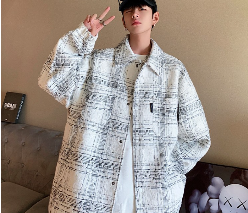 Double-Breasted Frayed Jacket Image 5